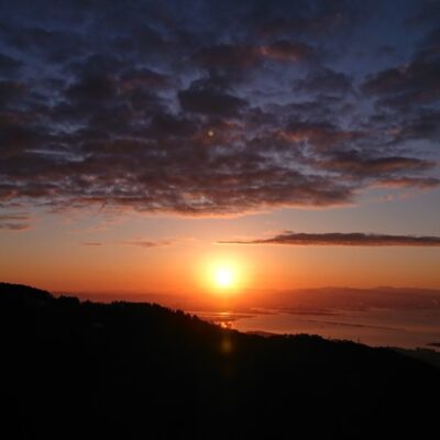 六甲山サイレンスリゾートからの1月1日初日の出の写真